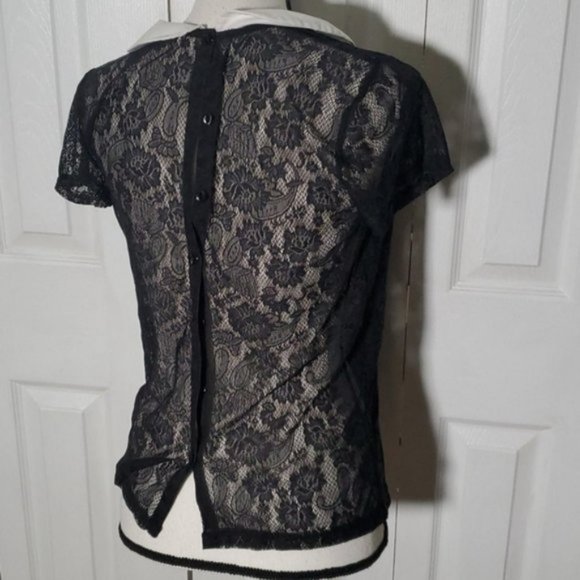 Urban Outfitters Pins and Needles Contrast Collar Lace Tee (size S) - Picture 6 of 10